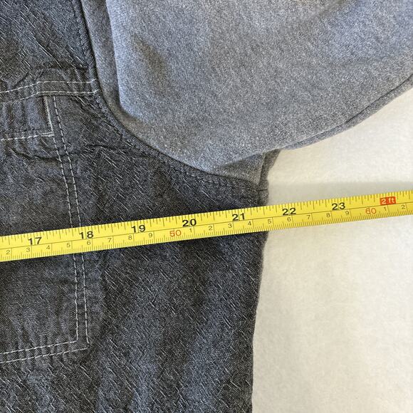 DKNY Jacket Men’s Medium Gray Hooded Zip-Up with Drawstring and Pockets - Picture 3 of 6